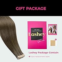 Vista 23 de Lashey Extensiones de Cabello Humano con Cinta Adhesiva Negro Natural 100% Remy Cabello Humano Liso Extensiones de Cabello con Cinta Largas de 24