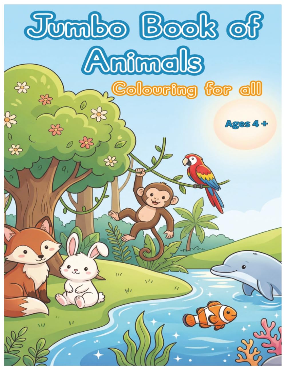 Jumbo Book of Animals: Colouring for all