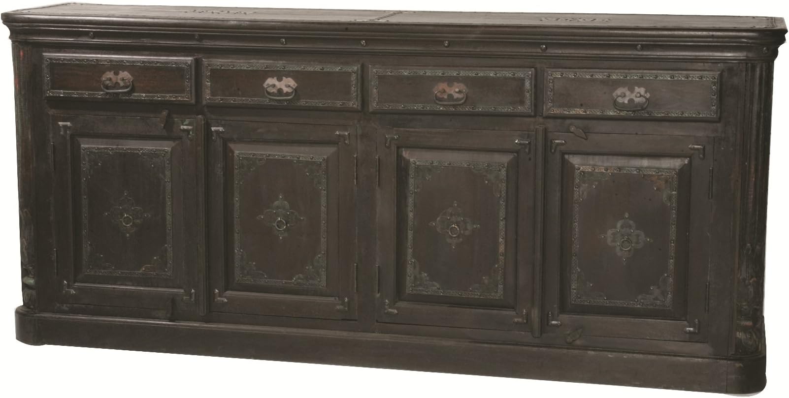 Moti Furniture Substantial Pendleton Pillar Side Board with 4-Door and 4-Drawer
