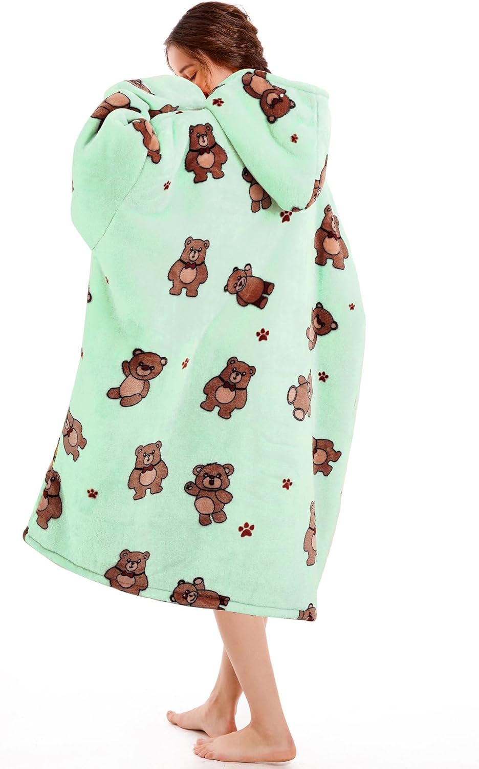 Narecte Cozy Oversized Blanket Hoodie Wearable Blanket Adults Soft Hooded Blanket Hoodie Birthday Gifts for Women Christmas - Image 4