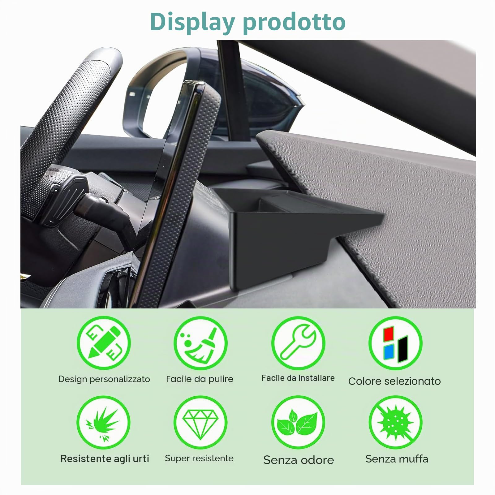 GAFAT Compatibile con Skoda Enyaq RS 2021-2025 2026 Elroq RS Contenitore Console Centrale, 2026 Enyaq 85 80 Vano Portaoggetti + Ripiani inferiori + Organizer per Schermo, Accessori Enyaq iv [4 pezzi]