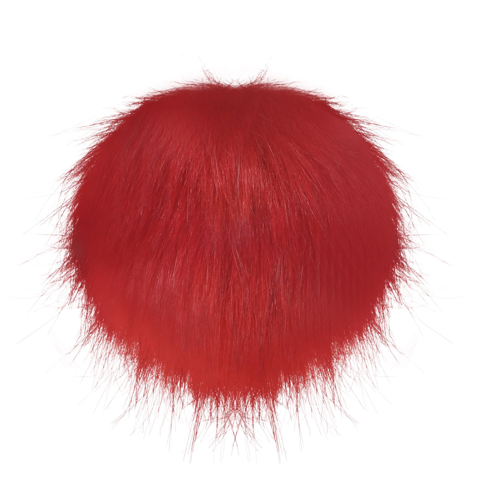 M METERXITY 1-Pack Faux Fur Pom Poms 5.9 Inch/15cm Red