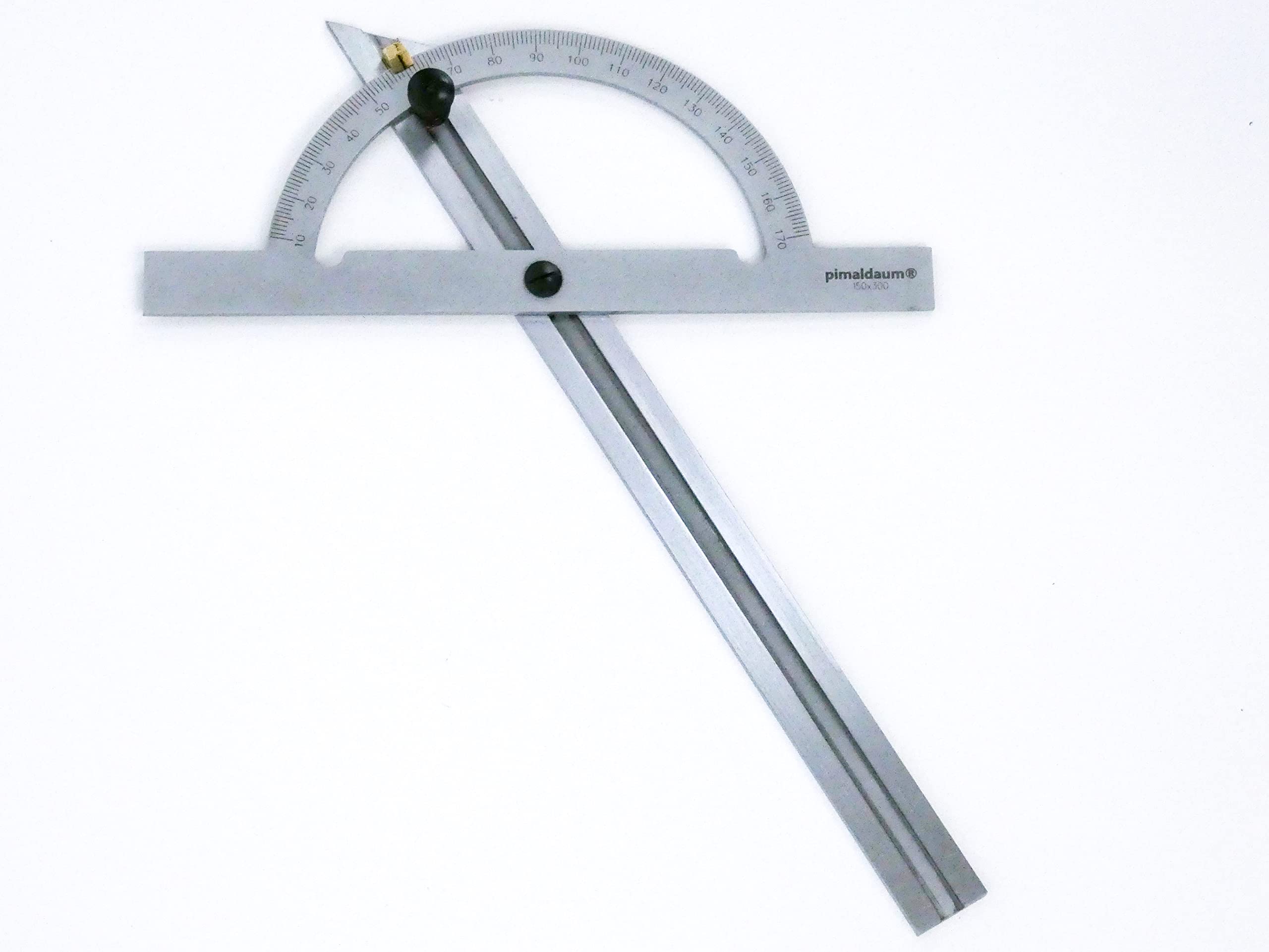 Rapporteur d'angle professionnel 10-170° avec règle métal 150 * 300 mm