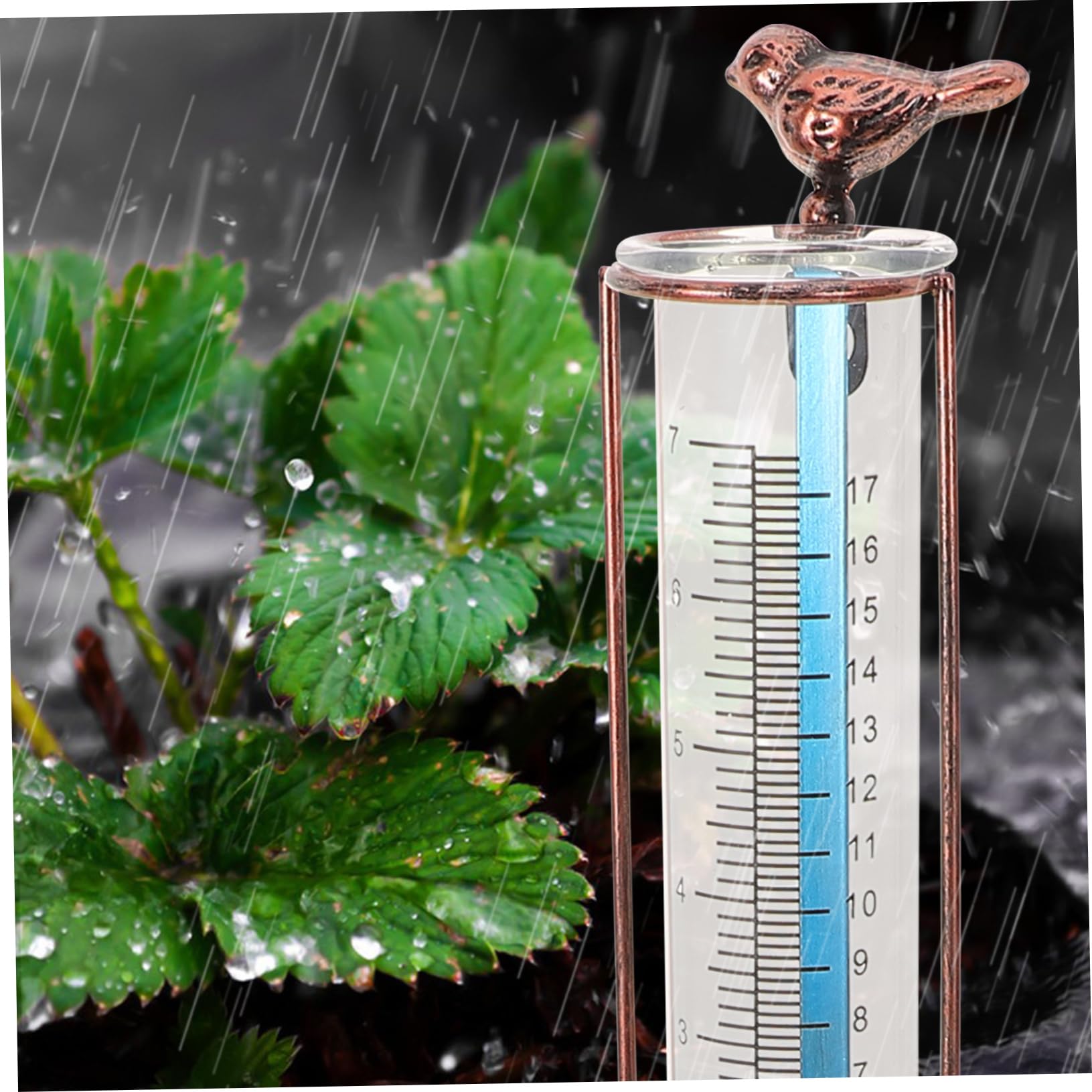 iplusmile 2piezas Pluviómetro De Tubo De Reemplazo Dispositivo De Medición De Agua De Lluvia Para Jardín y Césped Elegante y Resistente Base Tapón
