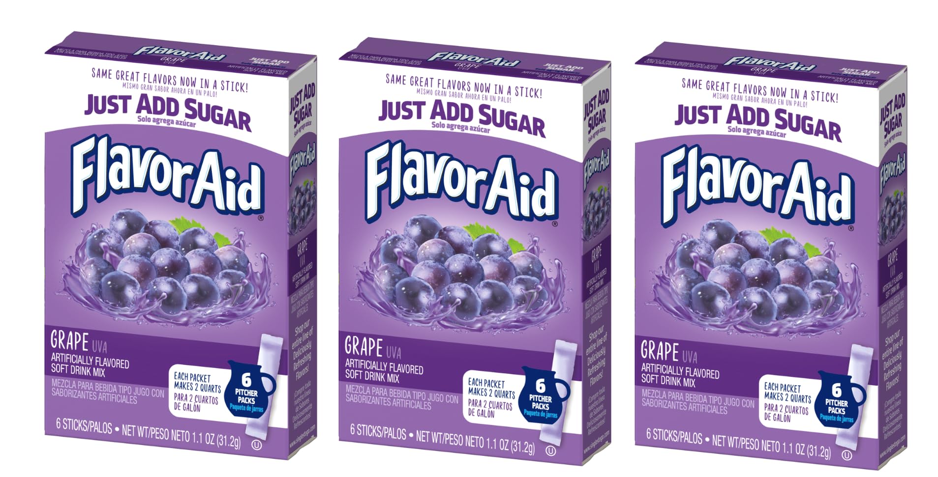 Amazon.com : FlavorAid Aguas Frescas - Grape Flavor - Powdered