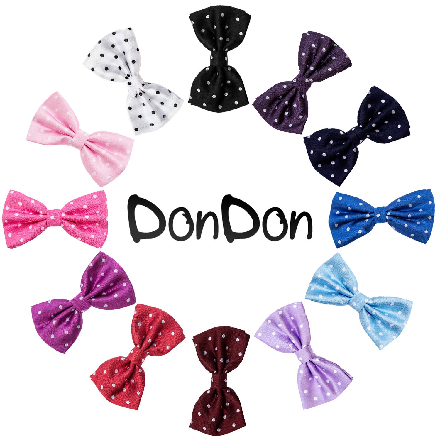 DonDon Pajarita para Hombre de lunares elegante con gancho con nudo y ajustable disponible