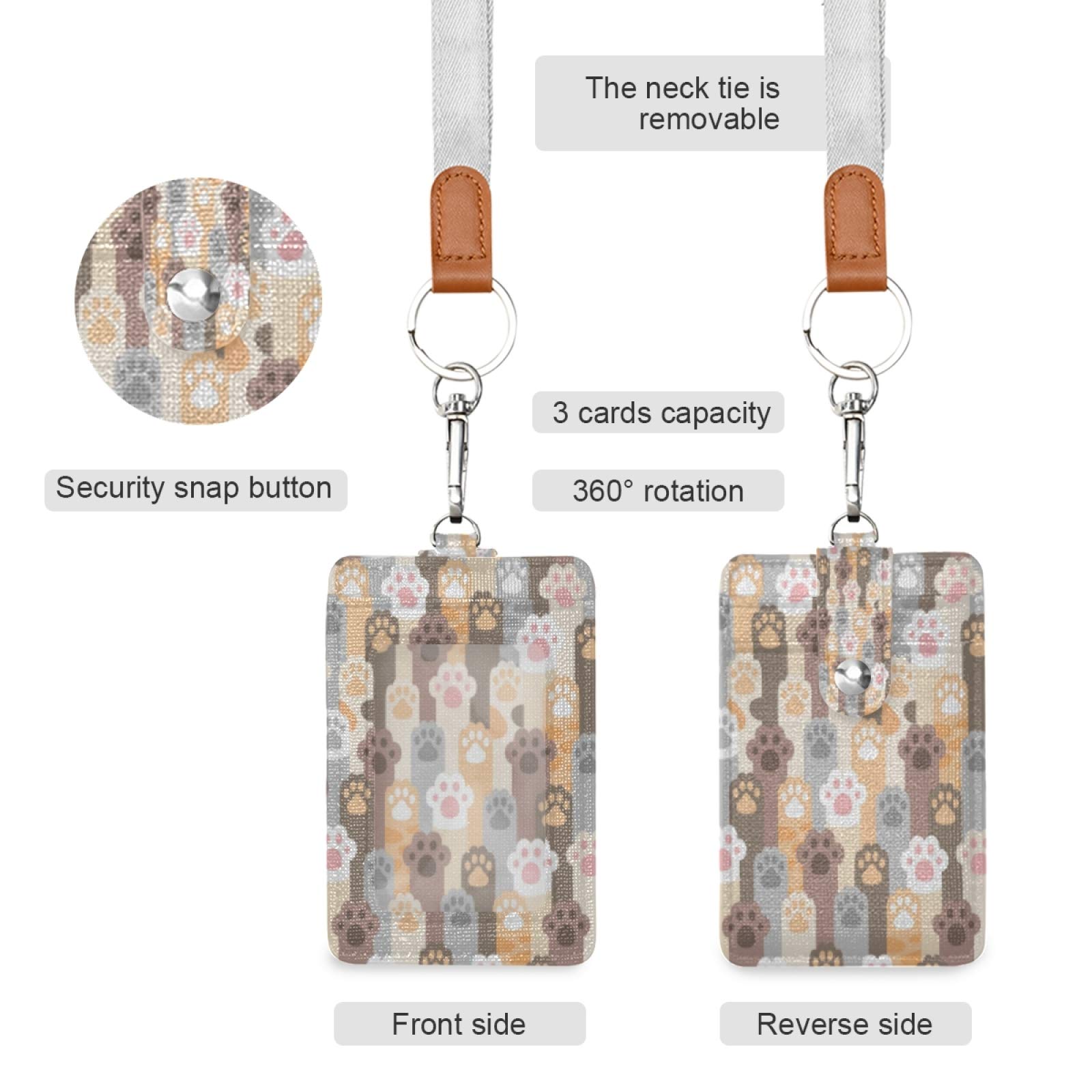 ID Badge Houder Met Lanyard Katten Badge Houder Kaart Naam Tag Lanyard Verticale Id Protector Bage Clips voor Verpleegkundige Arts Bus Metro Kaarten