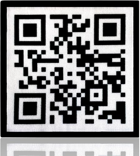 Rick Roll - Parche de moral tejido, meme de código QR, accesorios tácticos para mochilas, parches de moral militar (QR - tejido cuadrado)