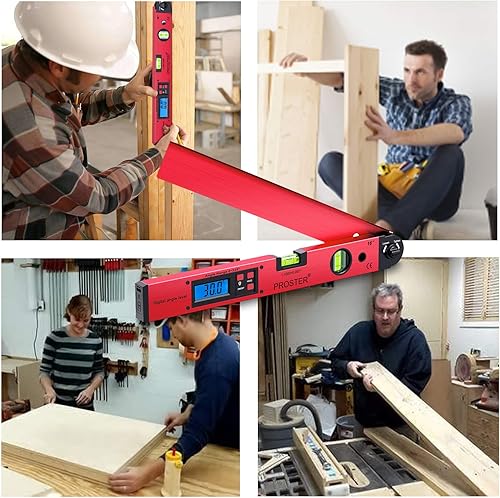 Miniatura 6 de Buscador de Ángulo Digital Proster - 0225 Medidor de Ángulo LCD Transportador Nivel de Espíritu para Carpintería, Trabajos de Madera y Decoración