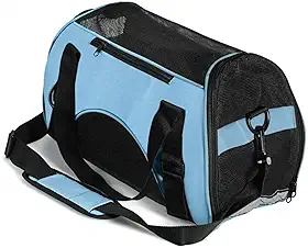 Bolsa Pet De Transporte De Avião Cachorro Gato - Azul