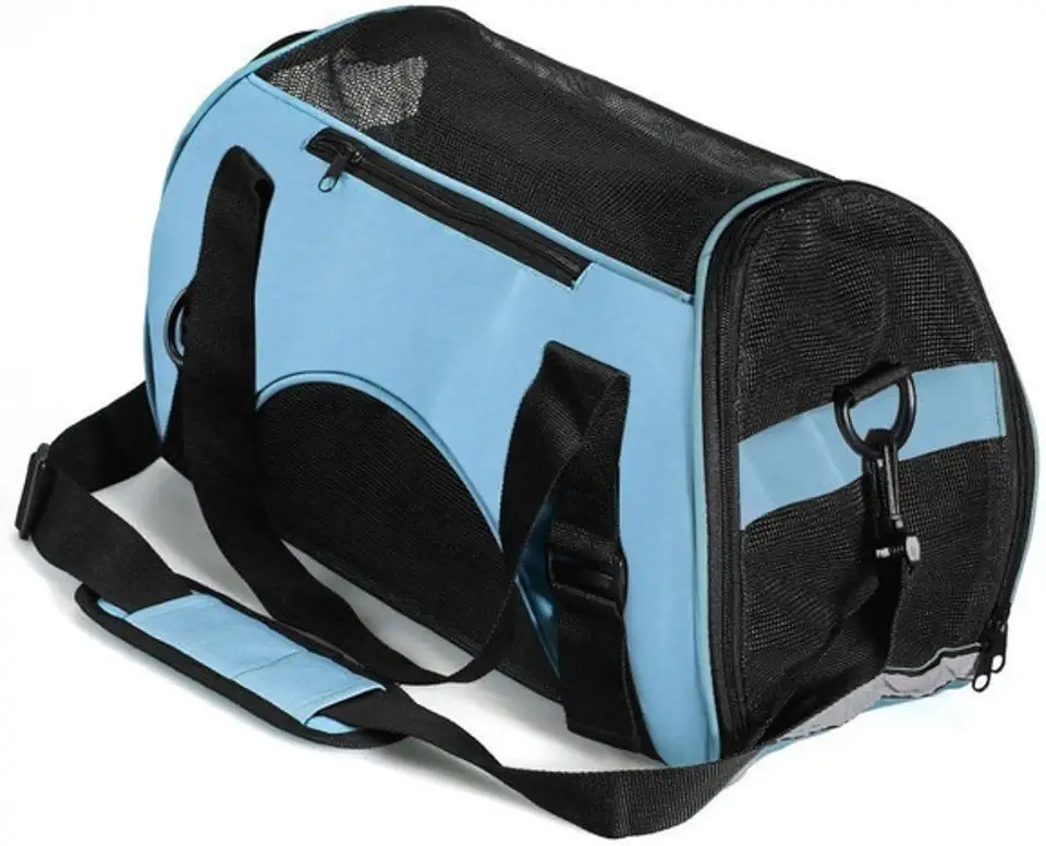 Bolsa Pet De Transporte De Avião Cachorro Gato - Azul