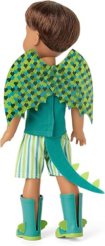 Miniatura 5 de American Girl WellieWishers - Muñeca Bryant de 14.5 pulgadas con camiseta, pantalones cortos, alas de dragón y cola y botas, para mayores de 4 años