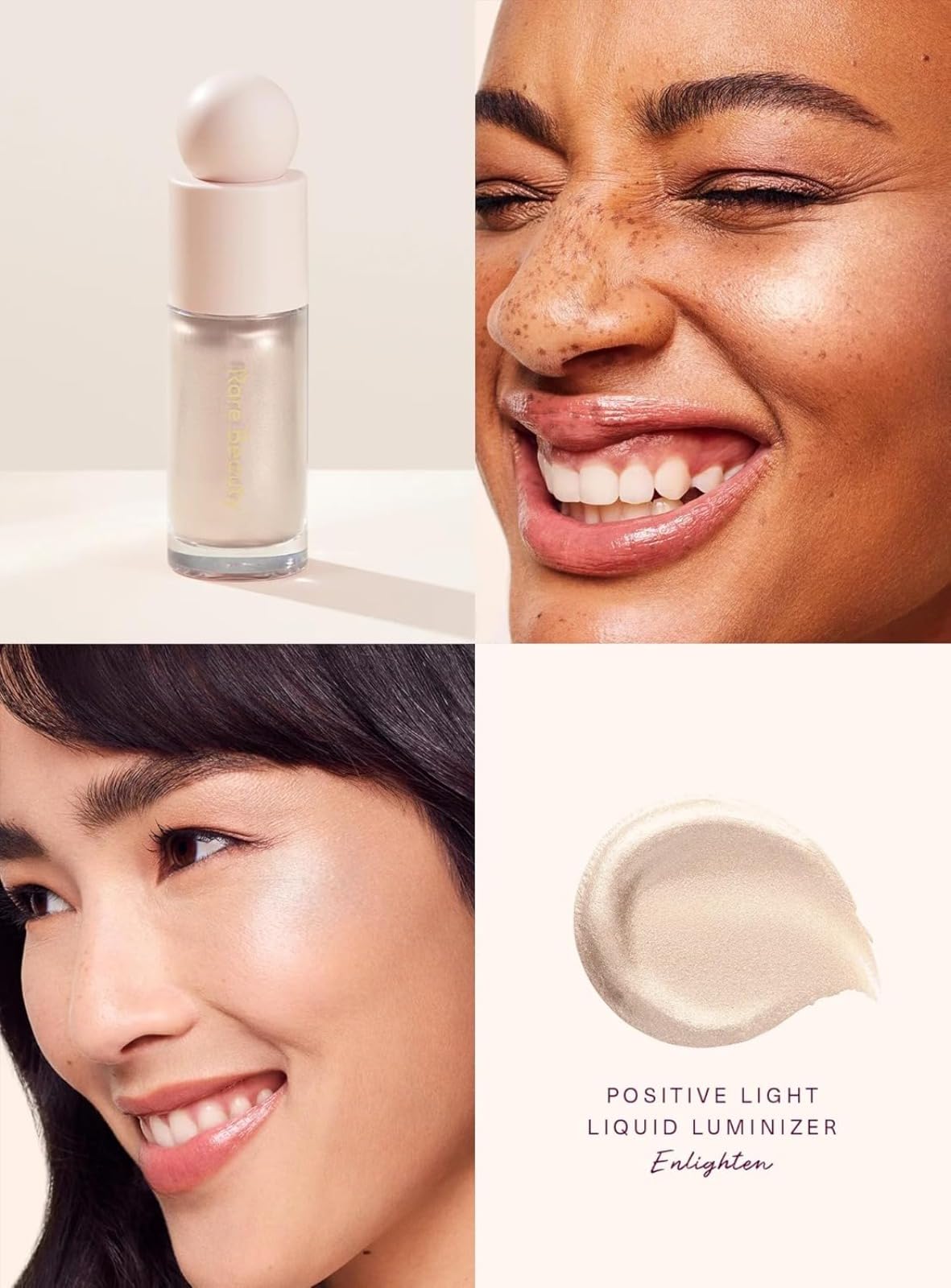 Rare Beauty Positive Light Dewy Highlighter, Face Highlighter Bronzer Makeup Stick für Gesicht und Körper (Enchant)