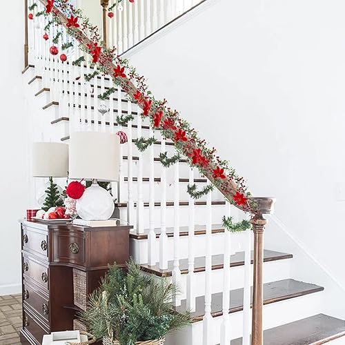 Miniatura 5 de Artifical Flower,Artificial Christmas Vine,Dragon Beard Red Fruit Christmas Flower,Table Centerpieces for Home Kitchen Garden Party Decor (#1)