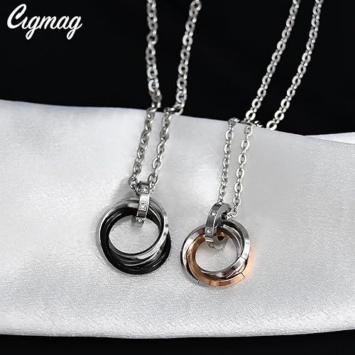 Miniatura 7 de Cigmag Juego de 2 piezas de acero inoxidable para parejas, promesa de amor, regalo de pareja para el día de San Valentín, aniversario