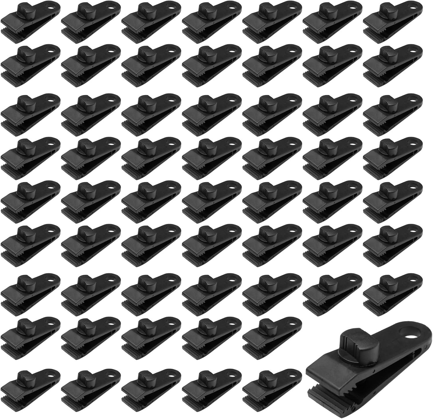 60 Pcs Tarp Clips, Heavy Duty Lock Grip, Reusable Tarp Clamps for Secures Outdoor Camping, Awnings, Car Covers, Swimming Pool Covers