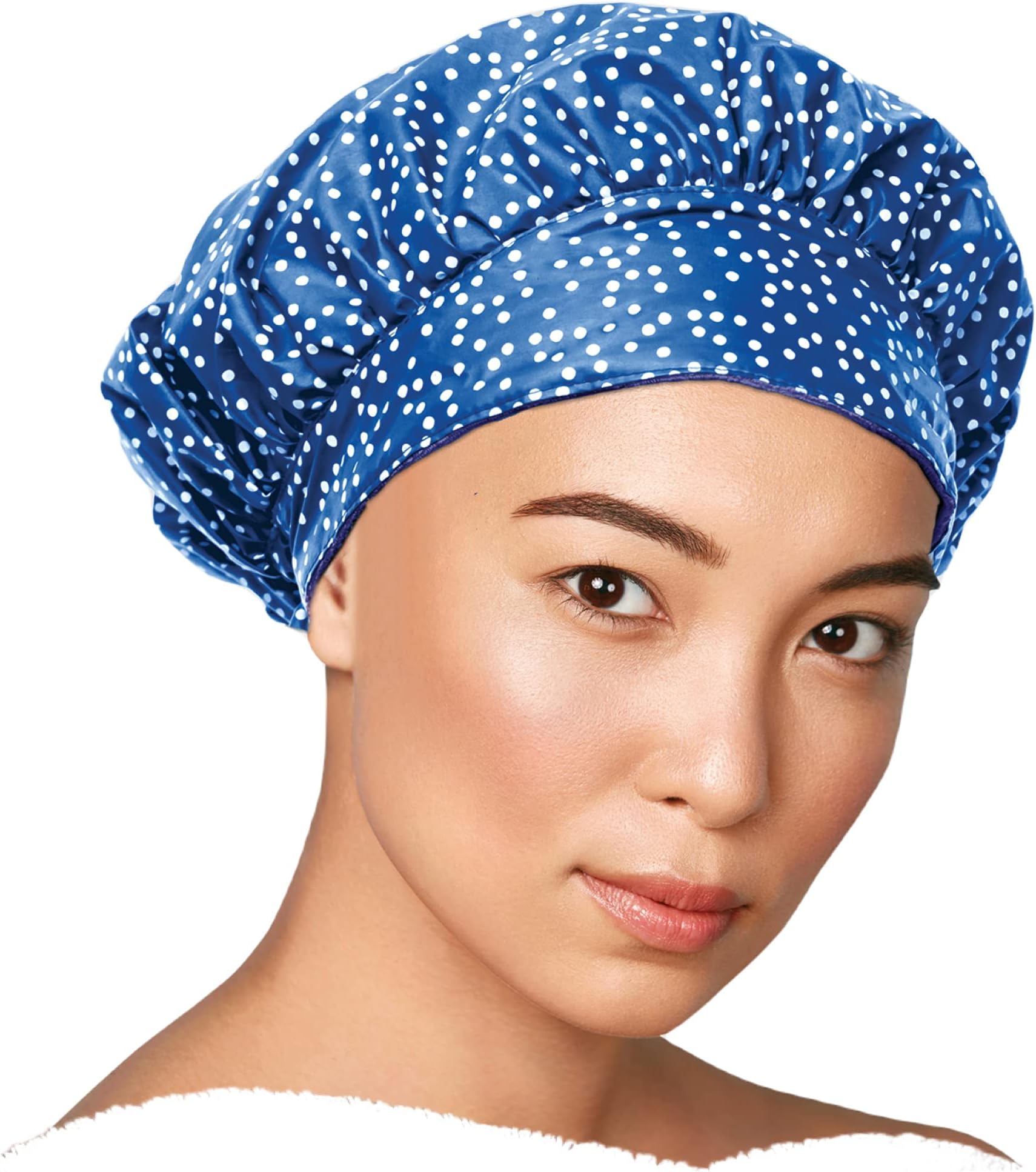 TIARA 2-in-1 Luxury Shower Cap for Women Reusable Waterproof – Hair Cap for Long & Short Hair – All Size Fit Flexi Shower Cap, Terry Lined Leakproof Cloth (Patented), Soft & Breathable