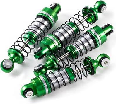 RCLIONS RC Car Shocks 42mm Oil Shock Absorber for FMS 1/18 FCX18 LC80 RC Crawler Car Upgrade Parts (Green)