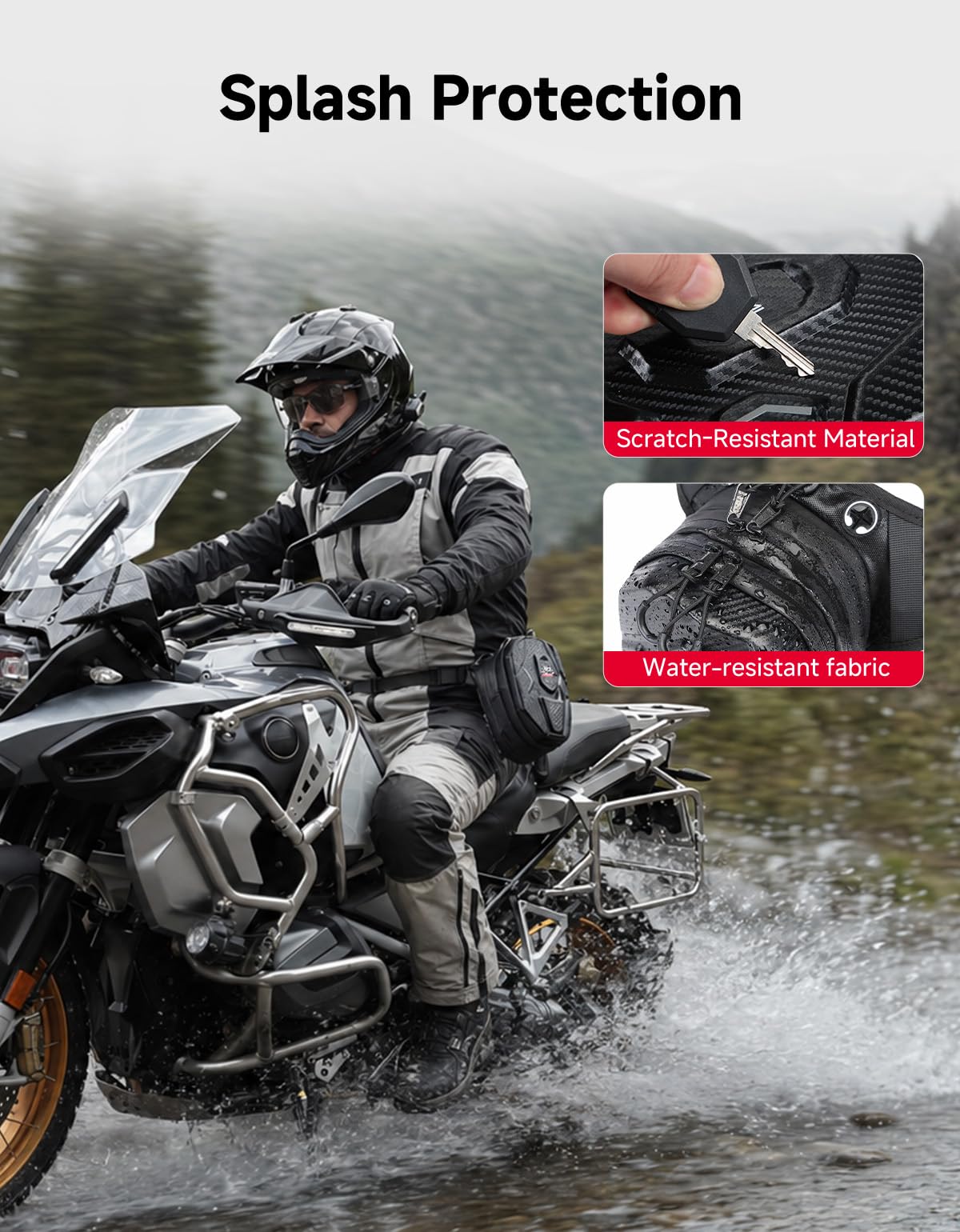 KEMIMOTO Torba na nogę motocykl, saszetka nerka na pasku dla