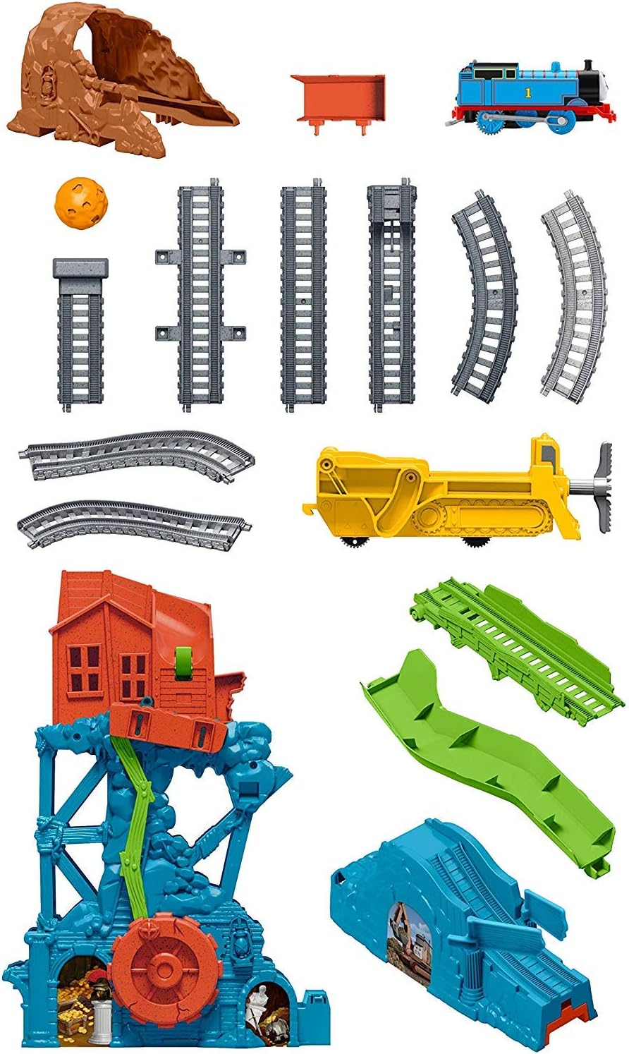 THOMAS & FRIENDS Trackmaster Track Set with Motorized Thomas Engine, Darcy The Digger Powered by Thomas, and Special Features