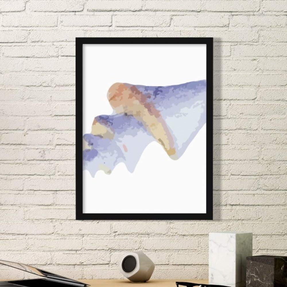 Cadre photo bois noir rectangle illustration motif bleu décoration murale chambre adulte