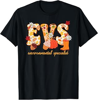 EVS Environmental Specialist Fall Pumpkin Cute T-Shirt
