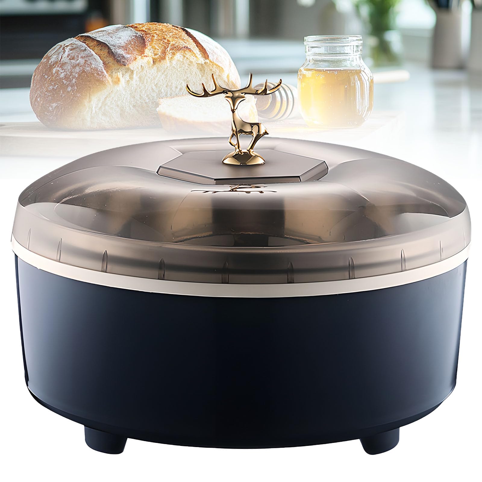 Machine de Fermentation du Pain 5 L – Température réglable 20-55 ℃, boîte de Fermentation thermostatique Automatique avec Doublure en Acier Inoxydable pour Yaourt, Pain, Petits Pains Blue