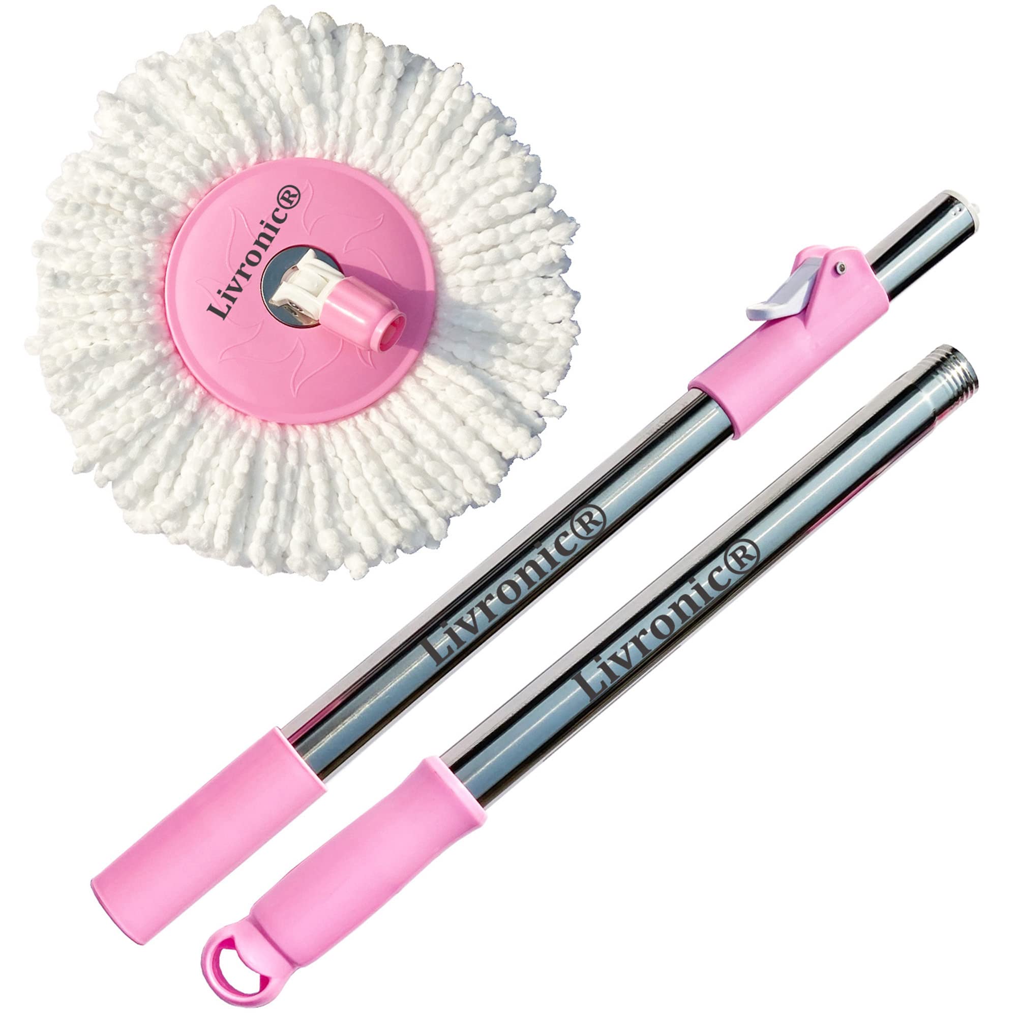 Livronic® Classic Mop Stick Indias Biggest Rod Set Easy to fit for All Bucket Mops Stainless Steel Mops for Floor Cleaning| Mop Stick Rod with Refill (Made in India) (Set of 1) (B092SDZMYH) Amazon Price History, Amazon Price Tracker