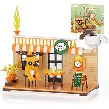 This is Fine Dog Building Blocks Set, Funny Meme Character Coffee Fire Cartoon Dog Building Kit for Desk Decor, Comics Birthday Christmas White Elephant Gifts for Adults Boys Girls