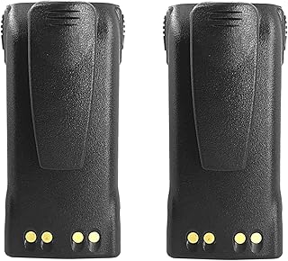 2 Pack HNN9013 HNN9013D 2600mAh Li-ion Battery Compatible for HT750 HT1225 HT1250 HT1550 MTX850 MTX850LS MTX950 MTX960 MTX8250 MTX9250 GP140 GP320 GP328 GP338 GP640 Radio with Belt Clip