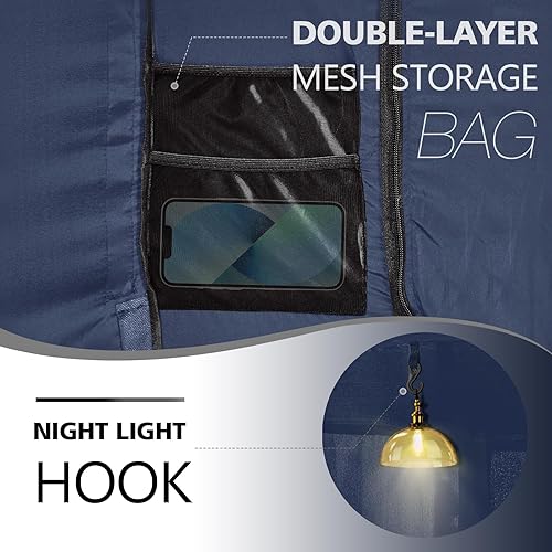 Miniatura 9 de Tienda de campaña para cama tamaño Queen para adultos y niños, diseño original, tienda de campaña portátil de ensueño para interiores, 80% de