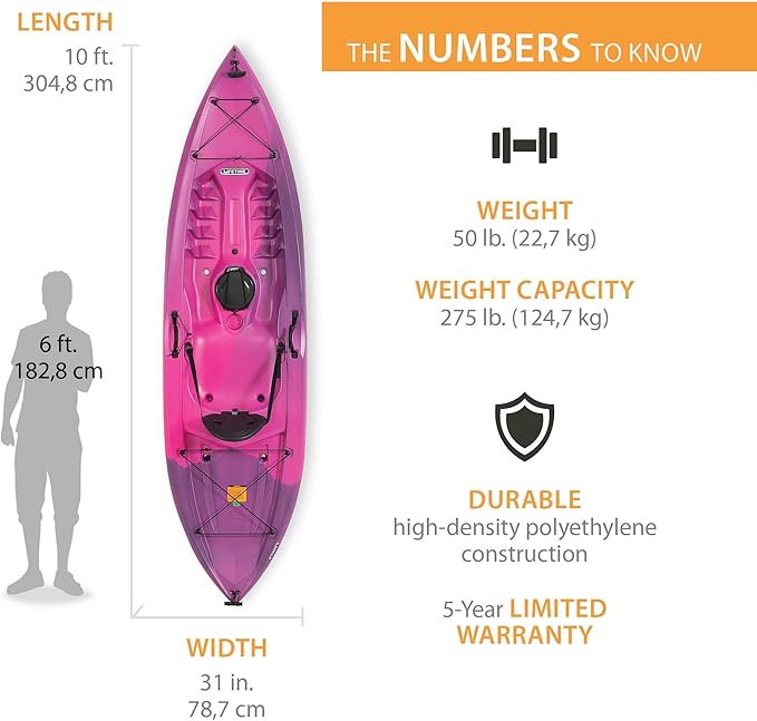 Kayak Tamarack 100 Sit-On-Top con Remo, 10 Pies miniatura 2