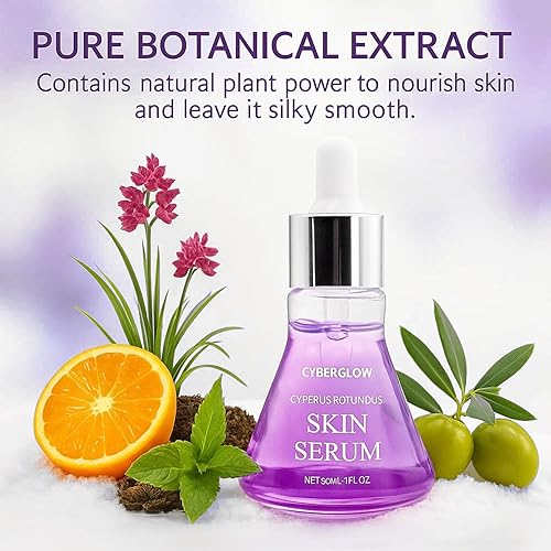 Miniatura 5 de Cyberglow Cyperus Rotundus - Suero para la piel, removedor de cabello, aceite Cyperus Rotundus para depilación, aceite corporal hidratante orgánico