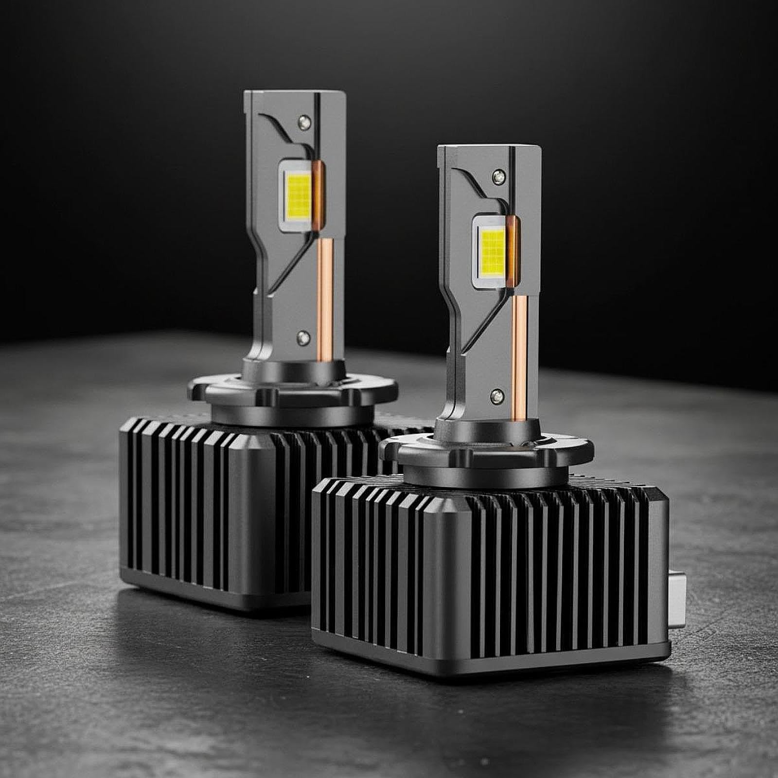 Juego de 2 Bombillas de Repuesto para Delanteros de Vehículos, con Lente LED de Bajo Consumo en Aluminio, Estilo B