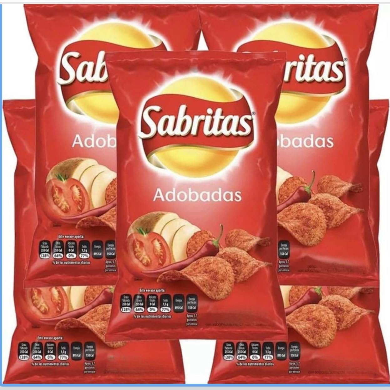Adobadas 45g Box W/5 bags papas snacks authentic Mexican Chips