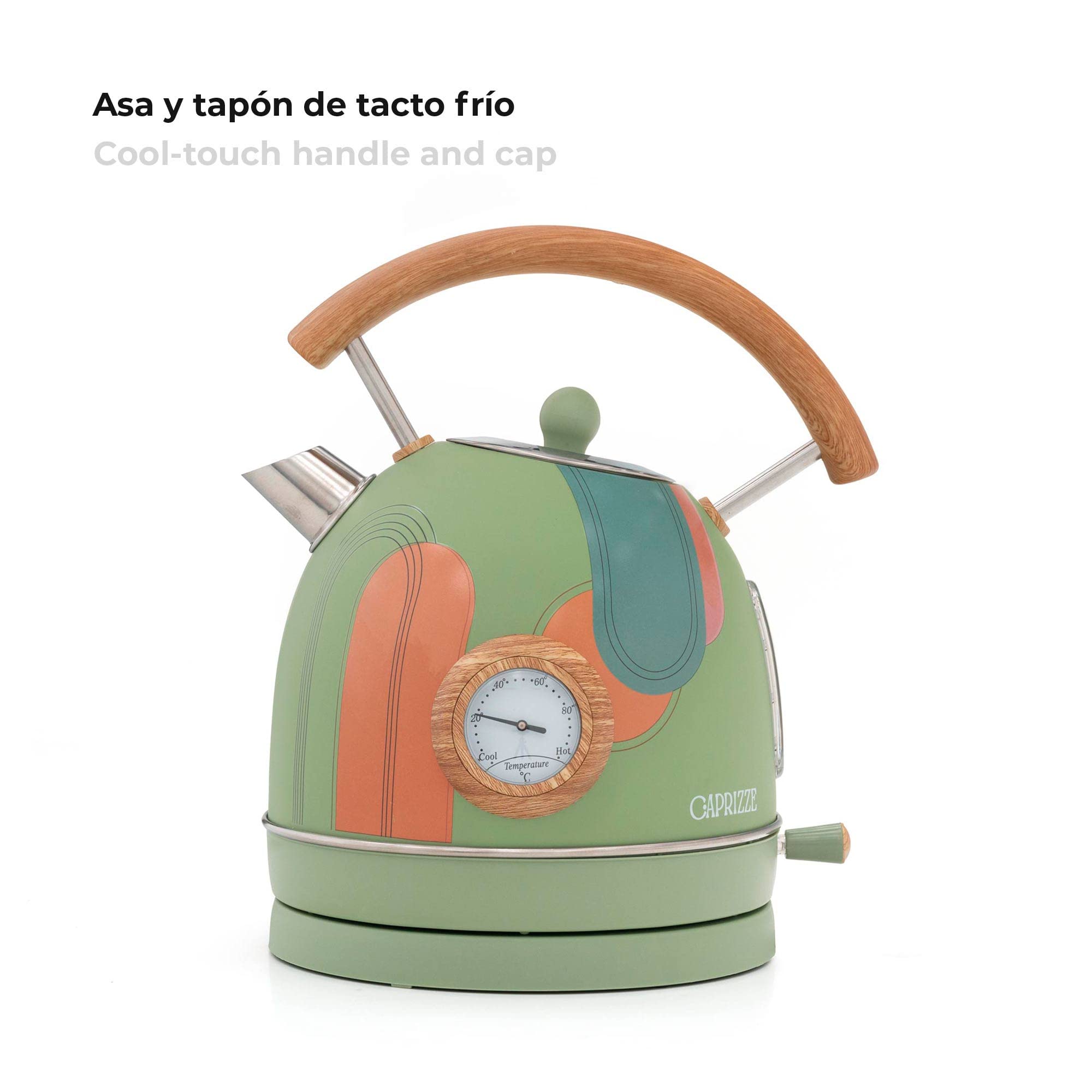 HERVIDOR/KETTLE ELÉCTRICO "NARA VERDE DISEÑO ARCO" 2200W NATURE ECO DESIGN Cura della persona e salute