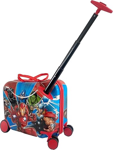 Miniatura 4 de Fast Forward Marvel Heroes Ride on Suitcase for Kids, 18'' Suitcase with Seat for Kids, Cute Lightweight Kids Travel Suitcase Trolley