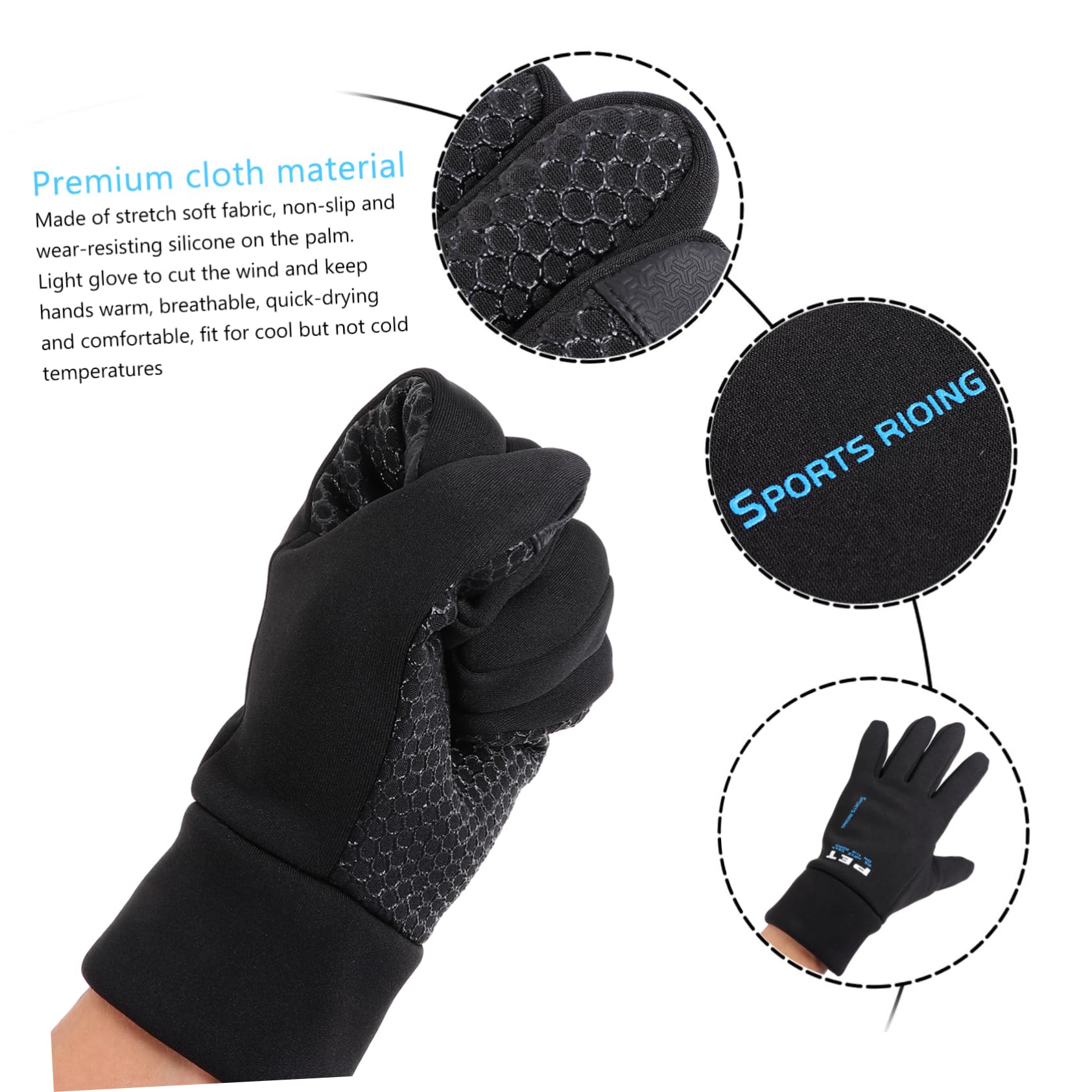GOOHOCHY Upgrade Windproof Gloves Waterproof Gloves Anti-Collision for Cycling Motorcycling