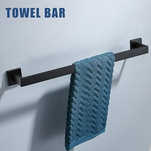 Miniatura 7 de Juego de 4 piezas de accesorios de baño de acero inoxidable para toallas de baño, montaje en pared, 23.6 pulgadas