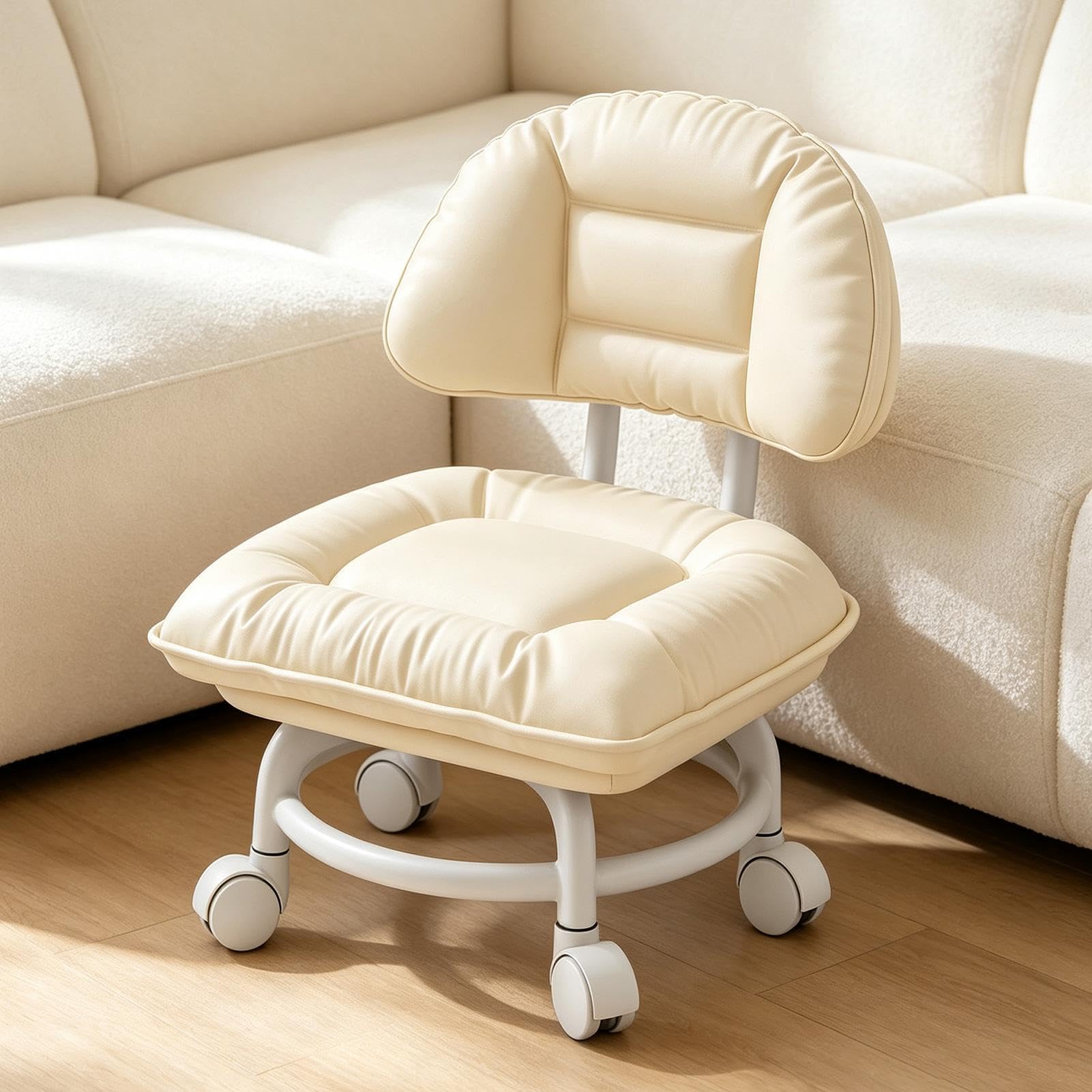 Ergonomiczne krzesło do biurka na kółkach z oparciem i kółkami