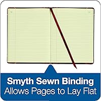 Vista 5 de Adams Record Ledger, 8.25 x 10.75 Inches, 5 Squares per Inch, 300 Tinted Pages, Black and Maroon (ARB810R3M)