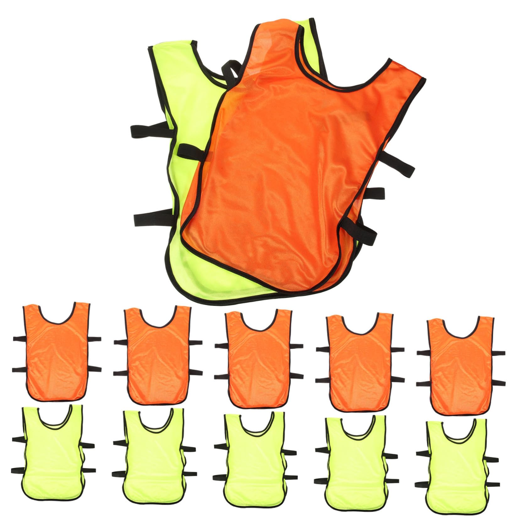 BRIGHTFUFU 12pcs Youth Soccer Pinnies Men's Soccer Vest for Training Sturdy Basketball Vest Quick-dry Material