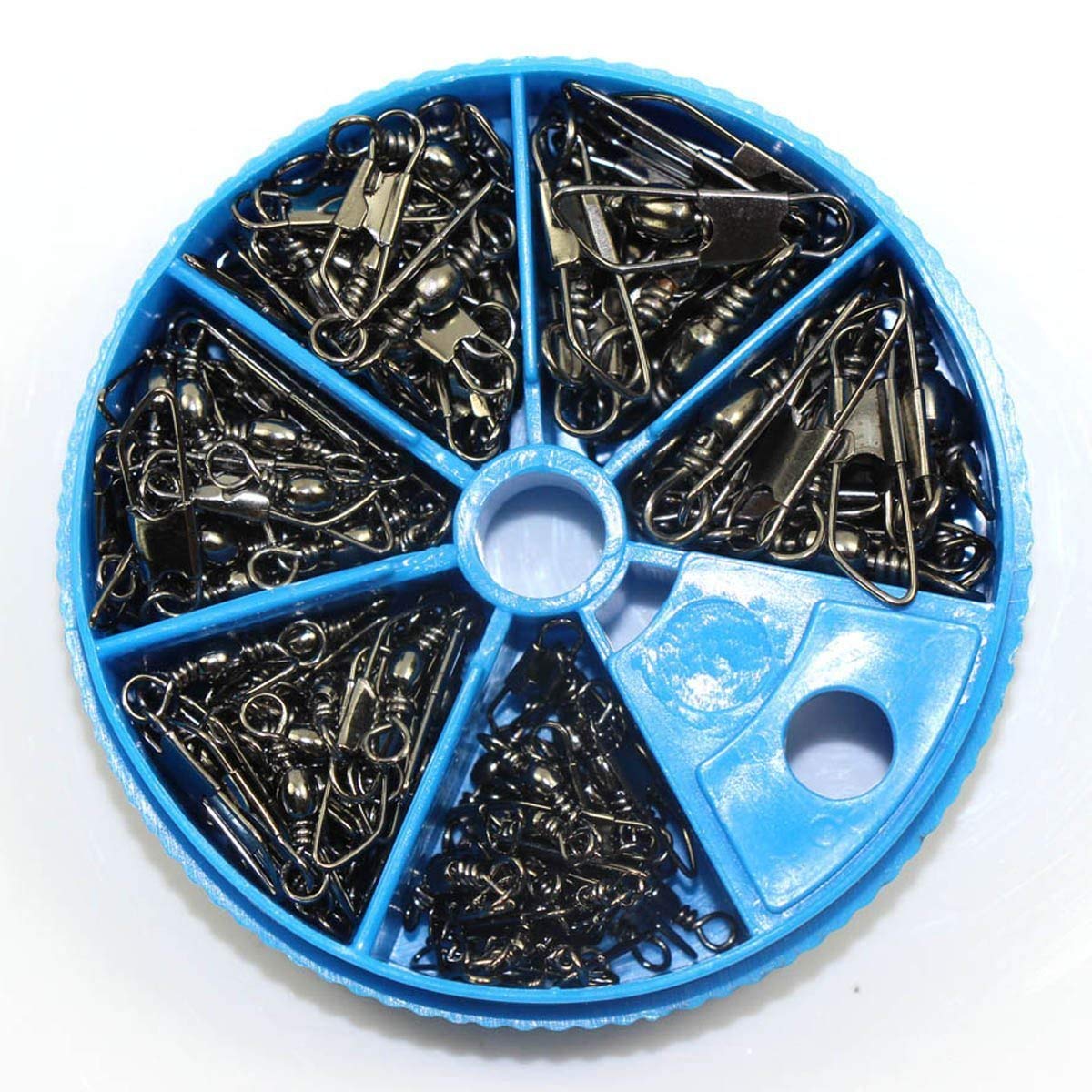 Girelle Da Pesca 100 Pezzi - Moschettoni #14 A #6, Per Acqua Dolce E Salata, In Scatola Portatile - Foto 8