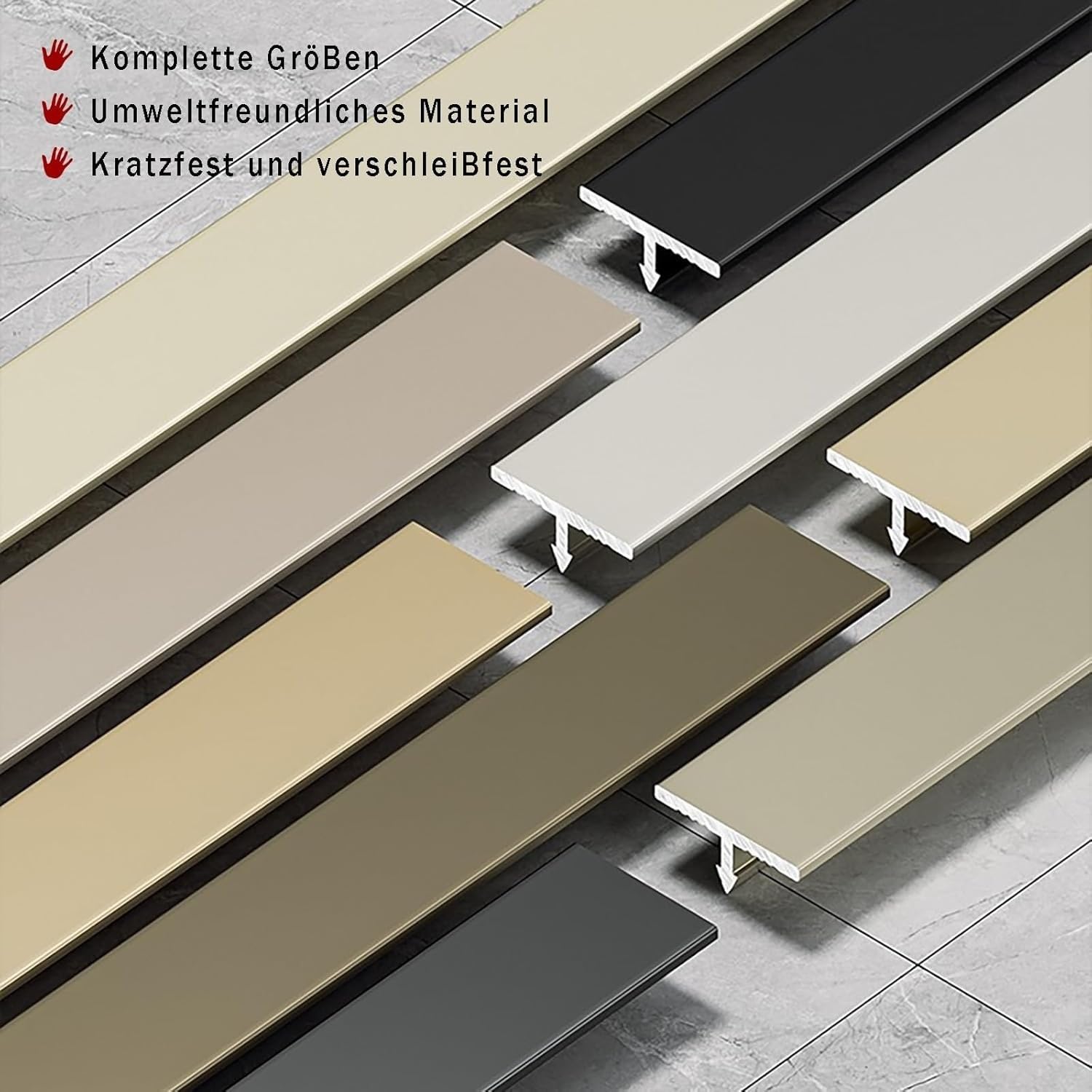 Odporny na zarysowania aluminiowy profil w kształcie litery T, 20 mm szerokości, 3 x 100 cm, profil dekoracyjny, odporny na korozję, do renowacji wnętrz, wykończenie w kolorze ciepłej bieli