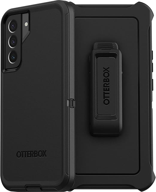 OtterBox Defender Case for Galaxy S22+, Shockproof, Drop Proof, Ultra-Rugged, Protective Case, 4x Tested to Military Standard, Black, No Retail Packaging