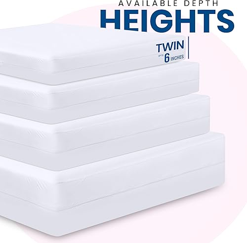 Miniatura 2 de Utopia Bedding Funda de colchón con cremallera premium (se adapta a colchones de 6 pulgadas, individual)  Protector de colchón impermeable  Funda de