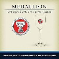 Vista 4 de Heritage Pewter Texas Tech Red Raiders - Juego de 2 copas de vino de copa de 12 onzas, vidrio de peltre elaborado por expertos