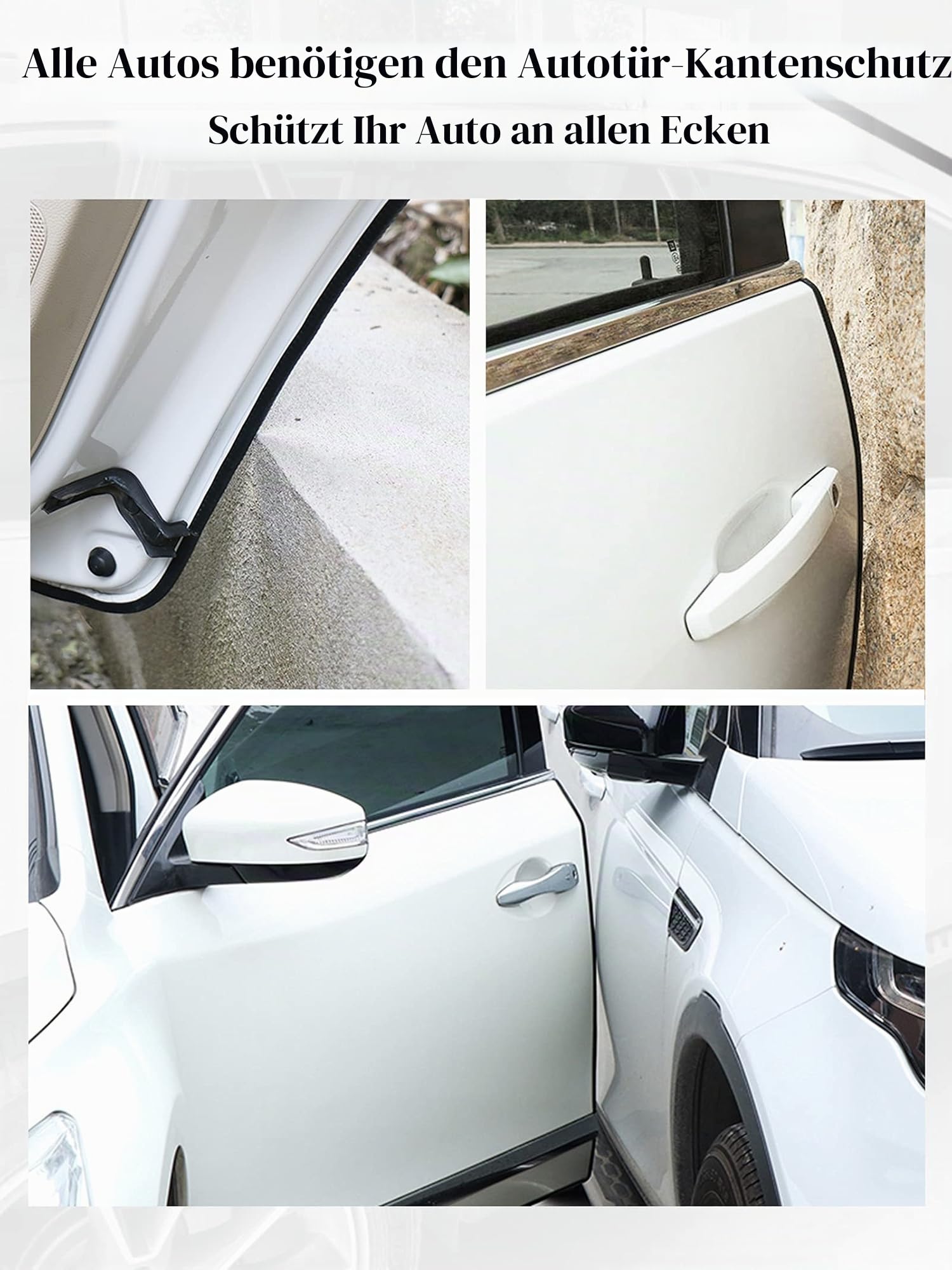 SYOAUTO 10M Autotür Kantenschutz Kein Kleber Kantenschutz Auto Universal Fit Schwarzer Bleche für Limousinen, LKW, SUV, ATV, UTV