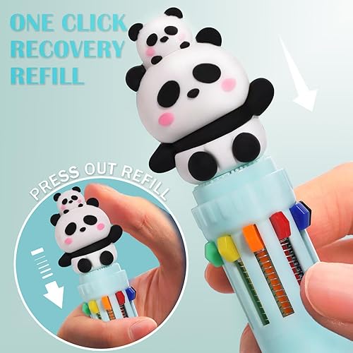 Miniatura 3 de Bolígrafo multicolor de 0.020 in, 10 en 1, retráctil, de dibujos animados, para oficina, suministros escolares, estudiantes, niños, regalo, 6