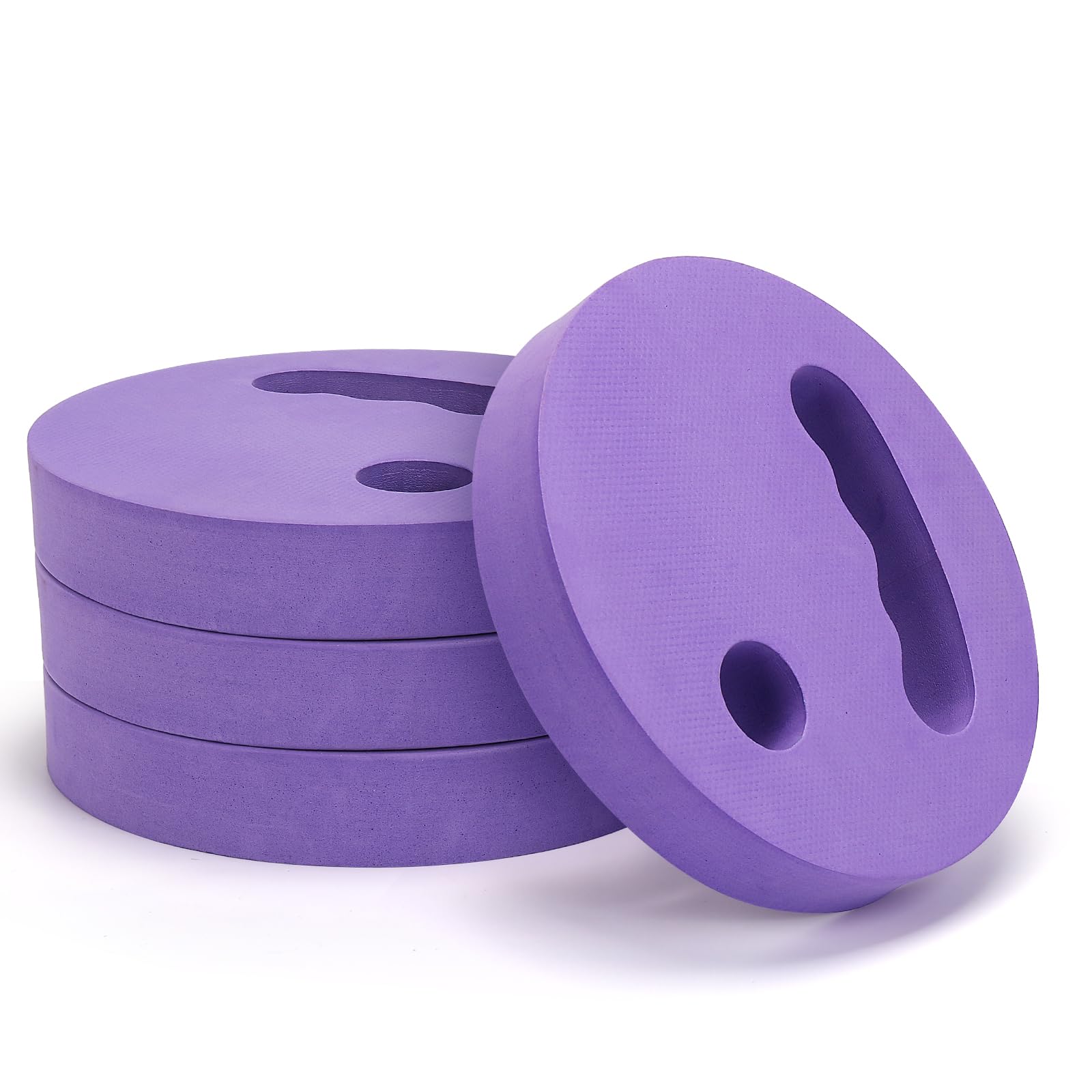 Carperipher 4 PCS Water Exercise Discs Hand Held Swim Discs Pool Resistance Water Weights, EVA Foam, Water Aerobics Set for Aquatic Exercise Pool Fitness for Adults, Swimming Beginner?Purple?
